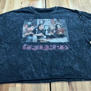 Friends TV Show Graphic Tee | Distressed Black | XL